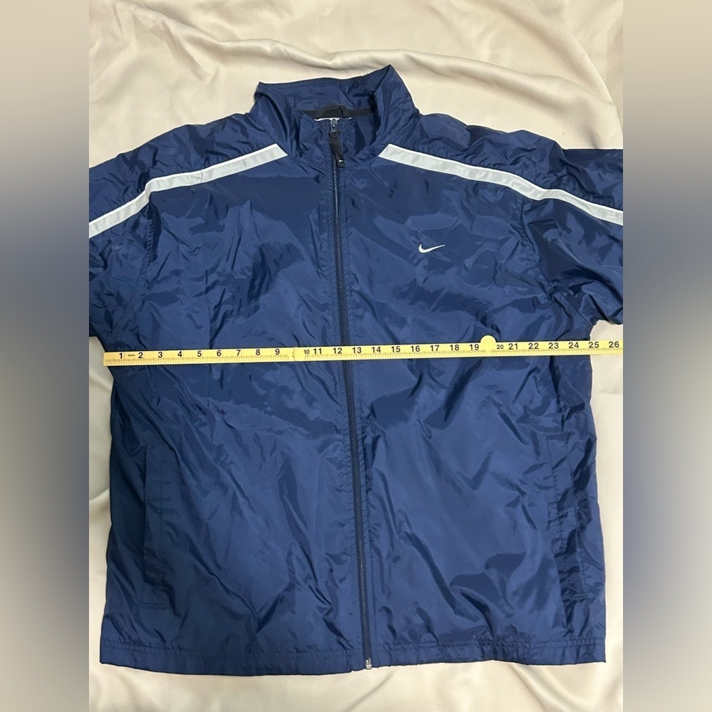 Nike Men's Vintage Zip Blue Pullover Windbreaker Jacket - Size XXL - Picture 10 of 11